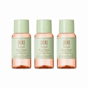 3 x Pixi Skintreats Glow Tonic Exfoliating Toner - 0.5 fl oz ea. NWOB